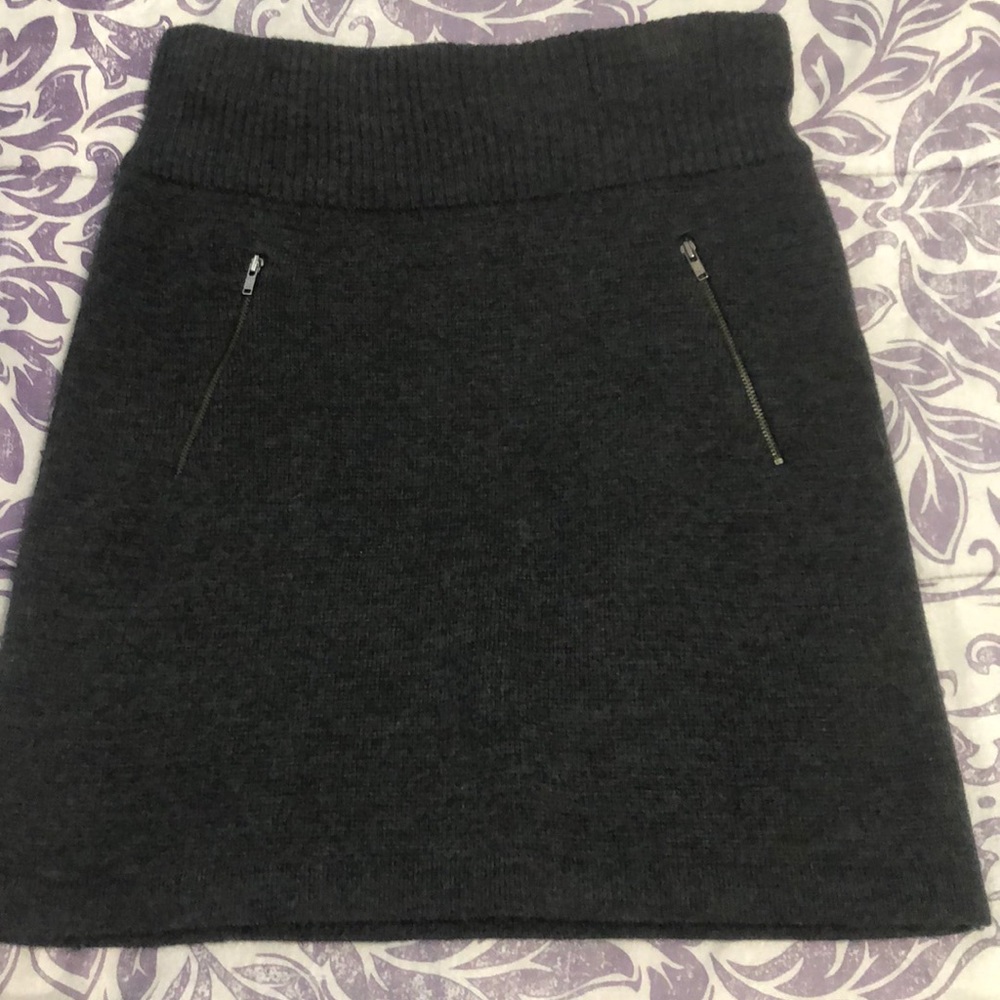 Charcoal Gray Knit Skirt